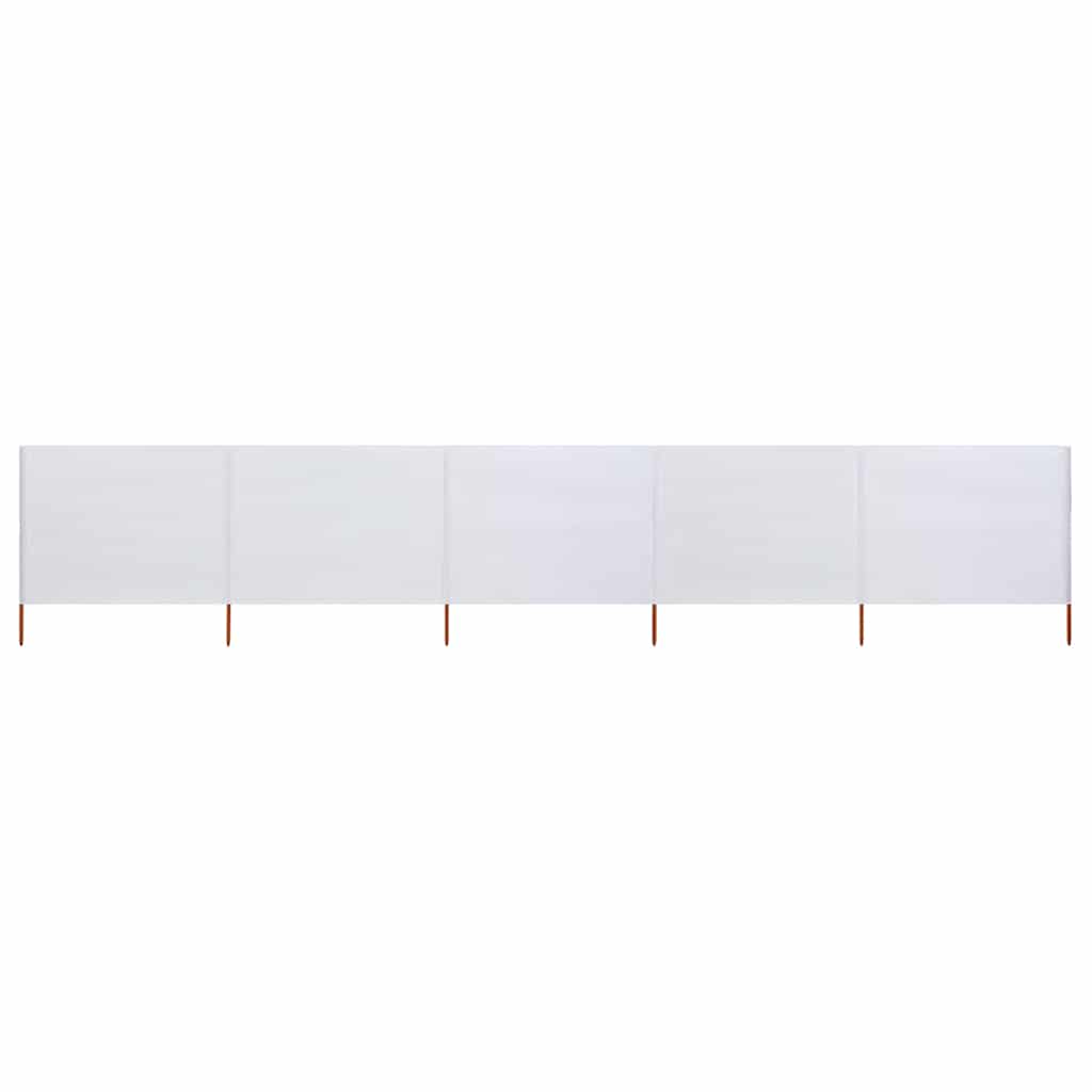 Windscherm 5-panelen 600x80 cm stof zandwit is nu te koop bij PeponiXL, paradijselijk wonen!
