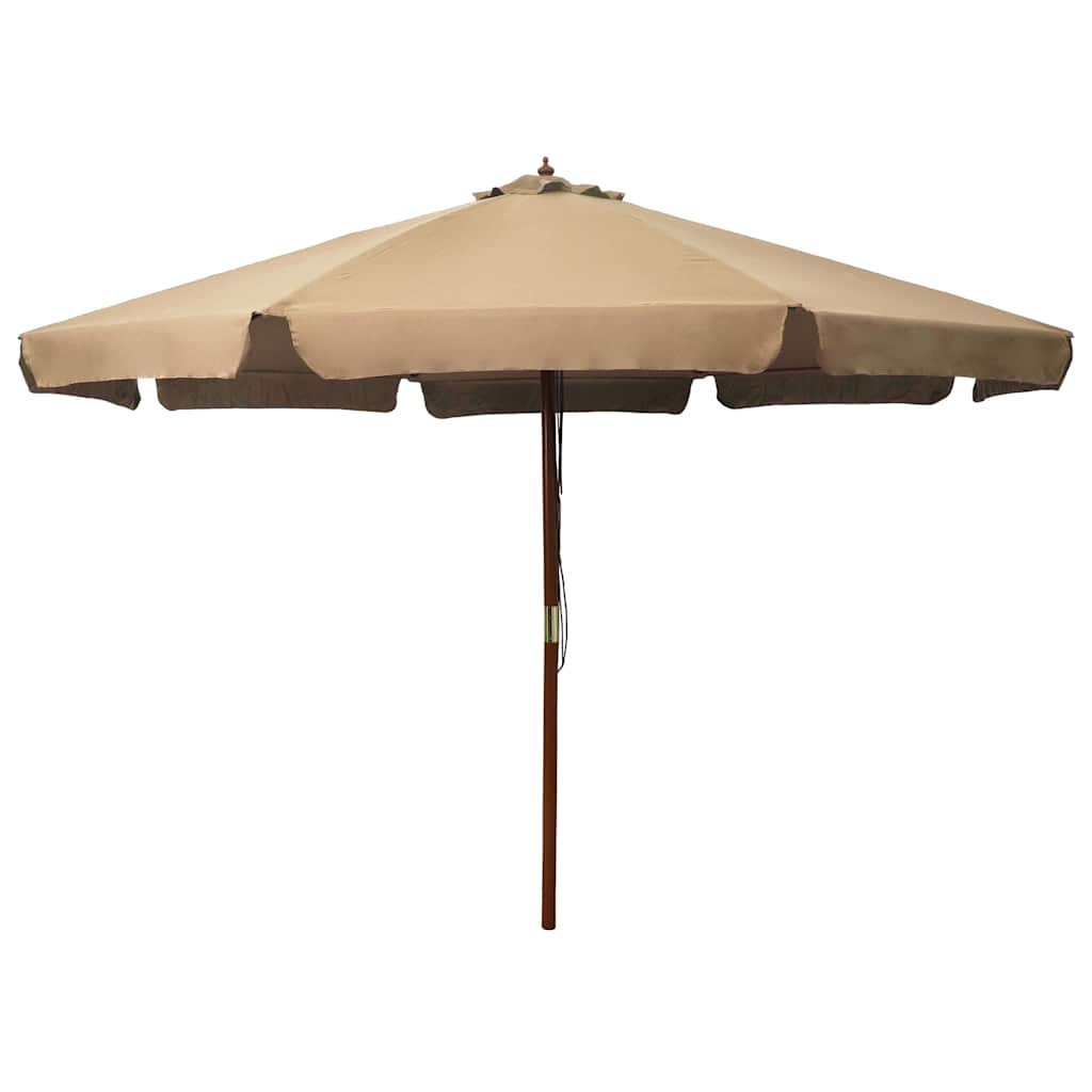 Parasol met houten paal 330 cm taupe is nu te koop bij PeponiXL, paradijselijk wonen!