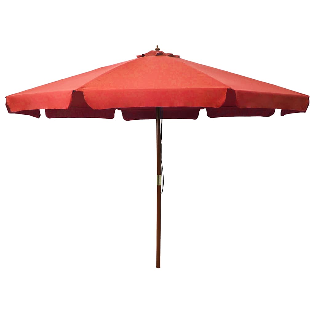 Parasol met houten paal 330 cm terracottakleurig is nu te koop bij PeponiXL, paradijselijk wonen!