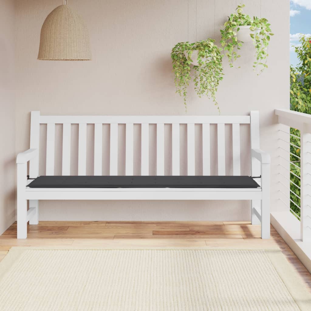 Tuinbankkussen 200x50x4 cm oxford stof antracietkleurig is nu te koop bij PeponiXL, paradijselijk wonen!