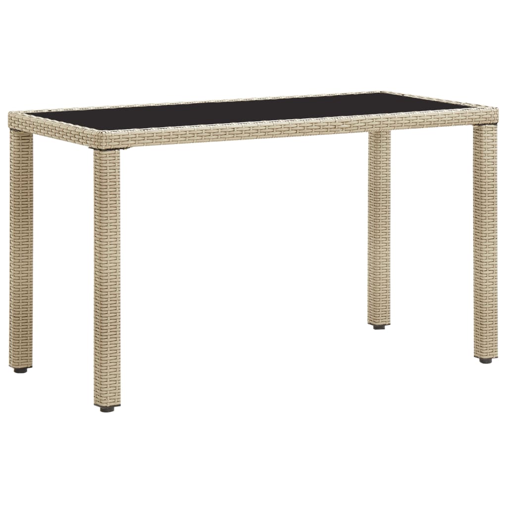 Tuintafel 123x60x74 cm poly rattan beige is nu te koop bij PeponiXL, paradijselijk wonen!