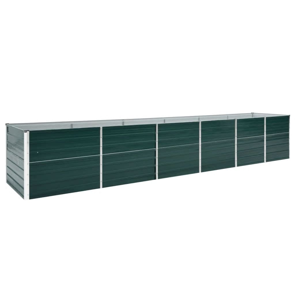 Plantenbak verhoogd 480x80x77 cm gegalvaniseerd staal groen is nu te koop bij PeponiXL, paradijselijk wonen!