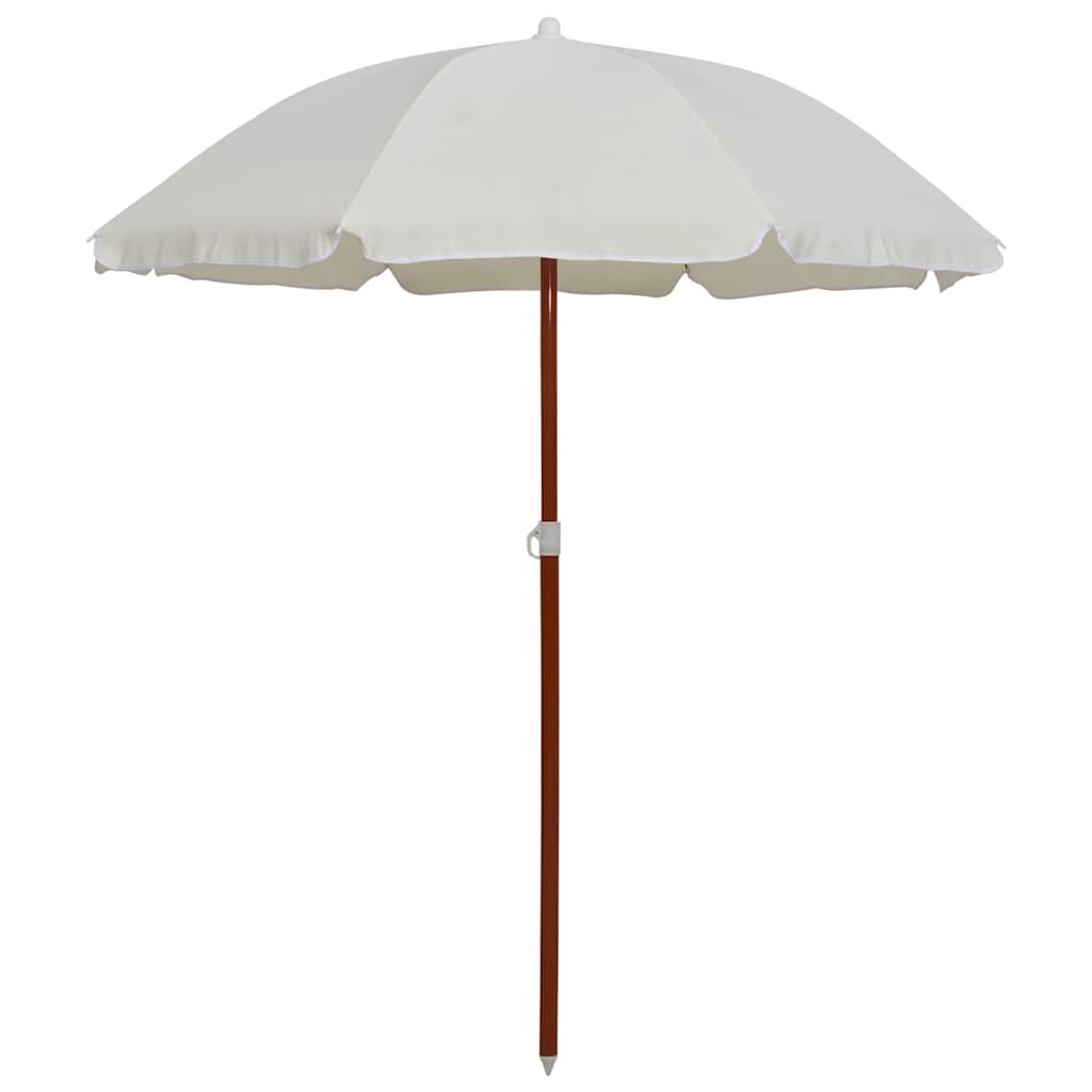 Parasol met stalen paal 180 cm zandkleurig is nu te koop bij PeponiXL, paradijselijk wonen!
