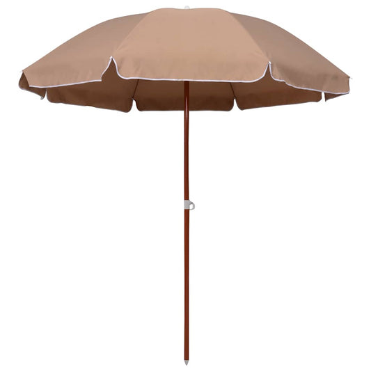 Parasol met stalen paal 240 cm taupe is nu te koop bij PeponiXL, paradijselijk wonen!