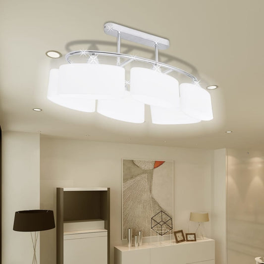 Plafondlamp met ellipsvormige glazen kappen 2 st E14 is nu te koop bij PeponiXL, paradijselijk wonen!
