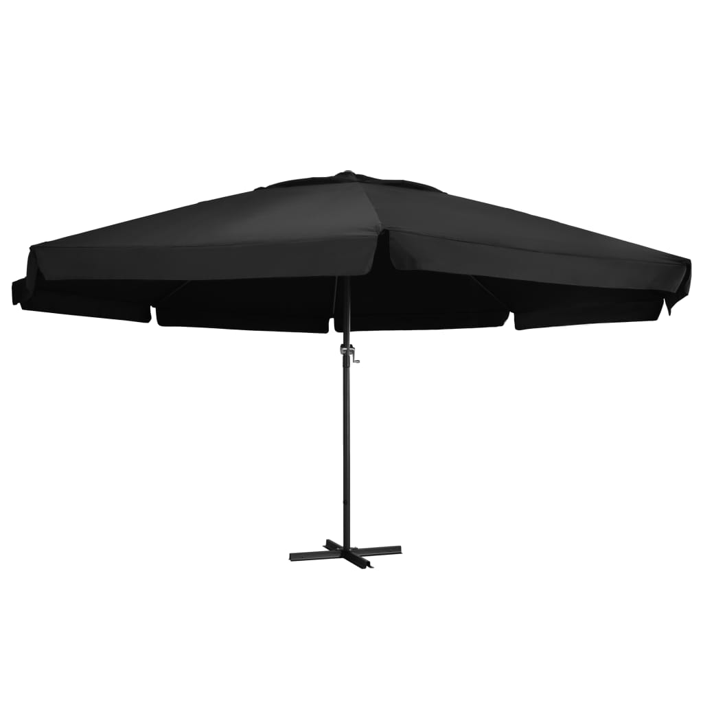 Parasol met aluminium paal 500 cm zwart is nu te koop bij PeponiXL, paradijselijk wonen!