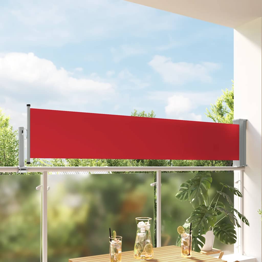 Tuinscherm uittrekbaar 60x300 cm rood is nu te koop bij PeponiXL, paradijselijk wonen!