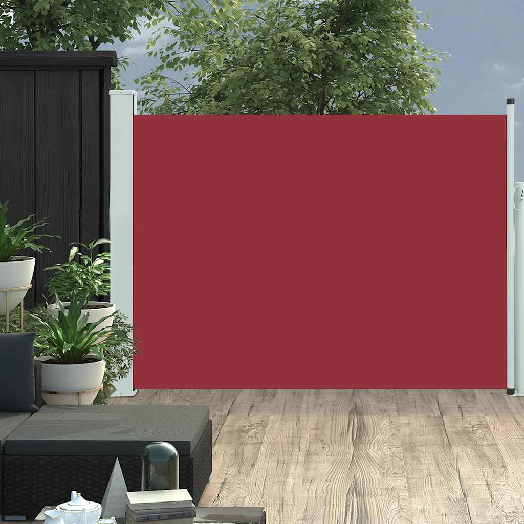 Tuinscherm uittrekbaar 100x500 cm rood is nu te koop bij PeponiXL, paradijselijk wonen!