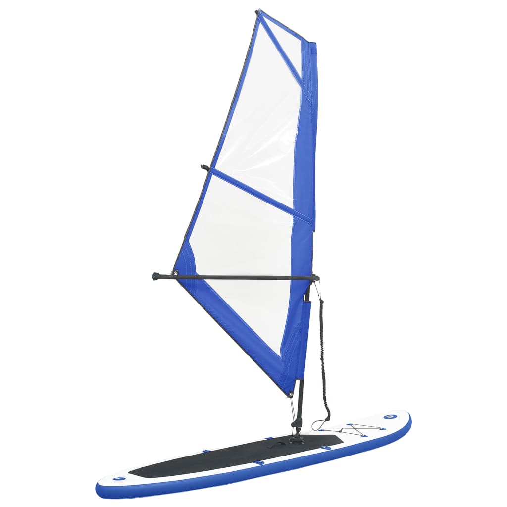 Stand-up paddleboard opblaasbaar met zeilset blauw en wit is nu te koop bij PeponiXL, paradijselijk wonen!