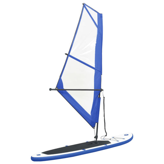 Stand-up paddleboard opblaasbaar met zeilset blauw en wit is nu te koop bij PeponiXL, paradijselijk wonen!