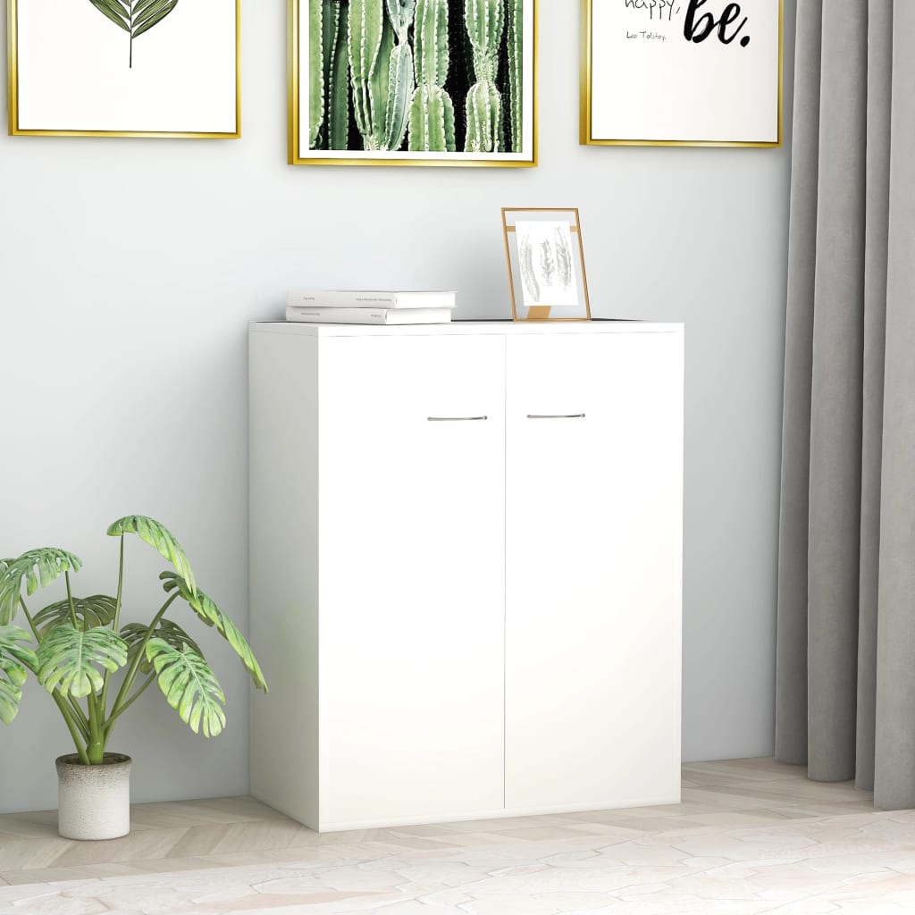 Dressoir 60x30x75 cm bewerkt hout wit is nu te koop bij PeponiXL, paradijselijk wonen!