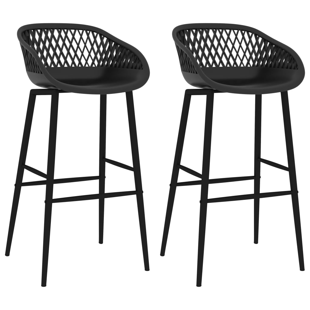 Barstoelen 2 st zwart is nu te koop bij PeponiXL, paradijselijk wonen!