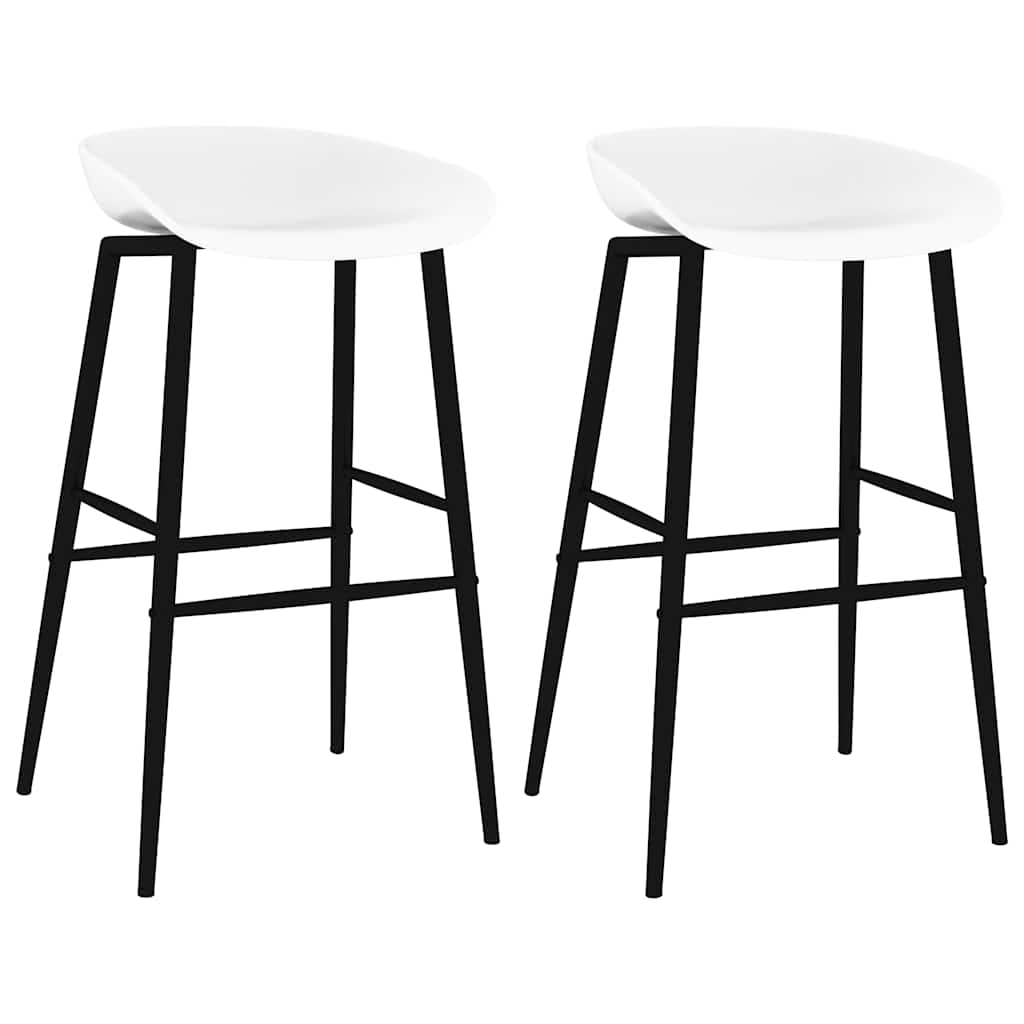Barstoelen 2 st wit is nu te koop bij PeponiXL, paradijselijk wonen!