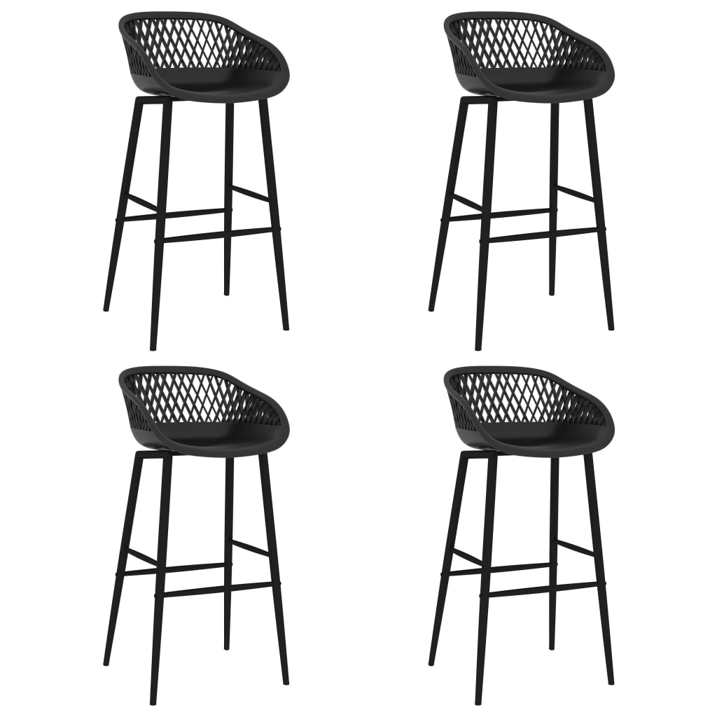 Barstoelen 4 st zwart is nu te koop bij PeponiXL, paradijselijk wonen!
