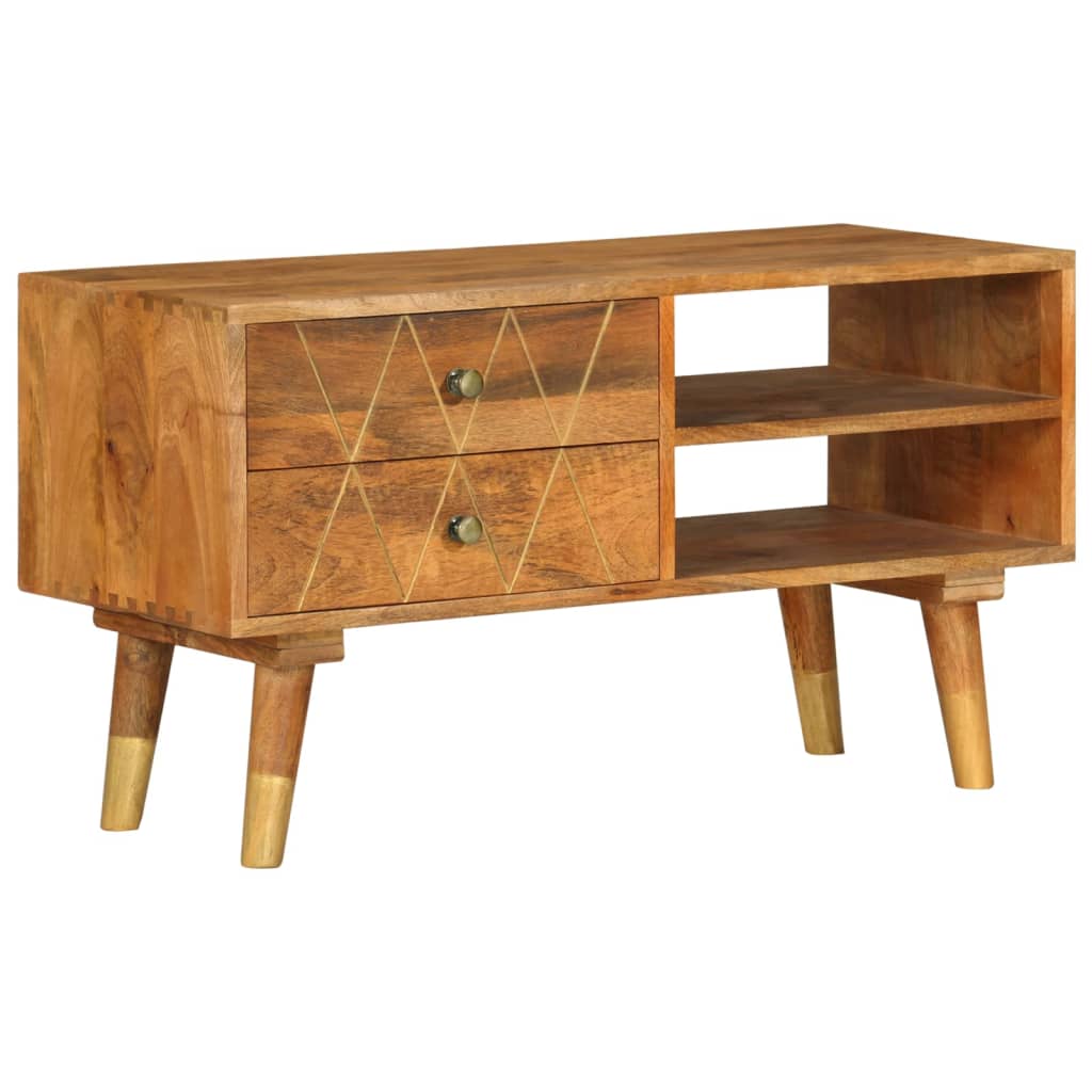 Tv-meubel 85x35x47 cm massief mangohout is nu te koop bij PeponiXL, paradijselijk wonen!