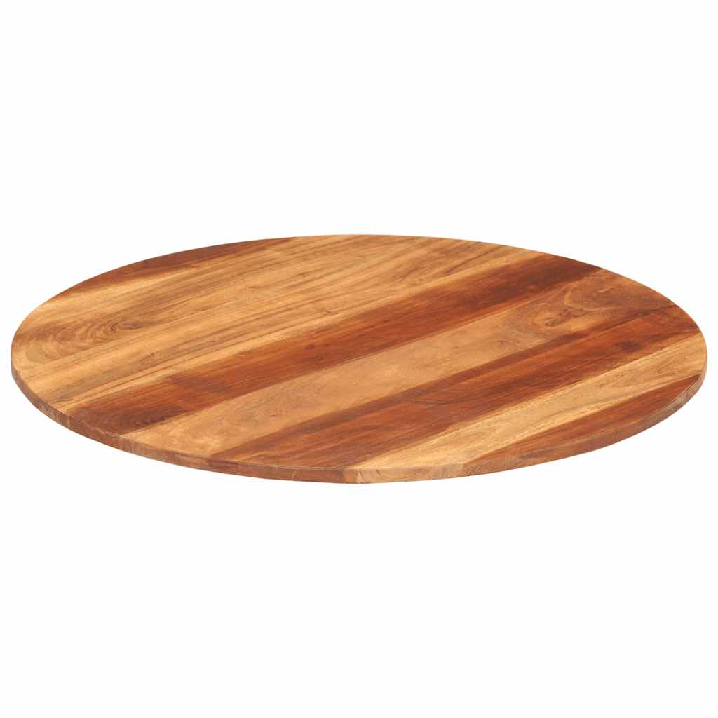 Tafelblad rond 15-16 mm 70 cm massief acaciahout is nu te koop bij PeponiXL, paradijselijk wonen!