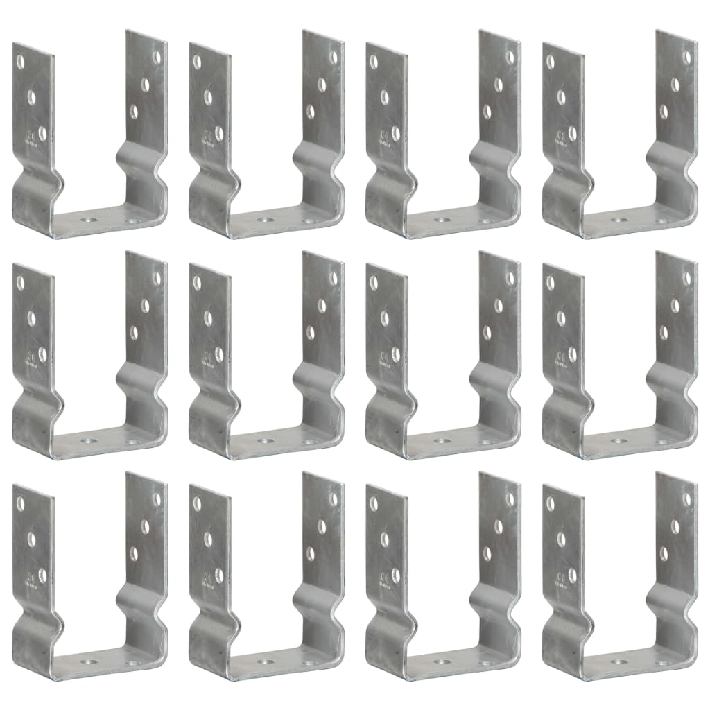 Hekankers 12 stuks Zilver 10x6x15 cm Gegalvaniseerd staal is nu te koop bij PeponiXL, paradijselijk wonen!