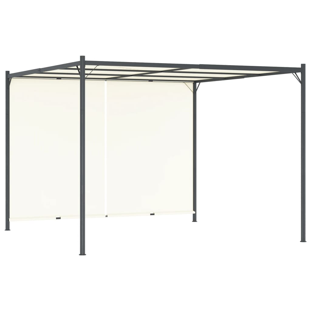 Pergola met verstelbaar dak 3x3 m staal crèmewit is nu te koop bij PeponiXL, paradijselijk wonen!