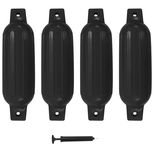 Bootstootkussens 4 st 41x11,5 cm PVC zwart is nu te koop bij PeponiXL, paradijselijk wonen!