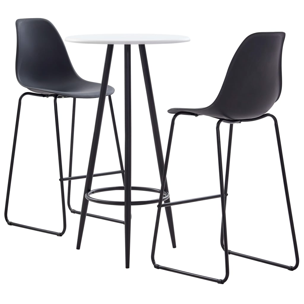 3-delige Barset kunststof zwart is nu te koop bij PeponiXL, paradijselijk wonen!