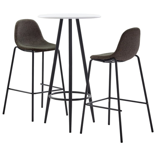 3-delige Barset stof donkergrijs is nu te koop bij PeponiXL, paradijselijk wonen!