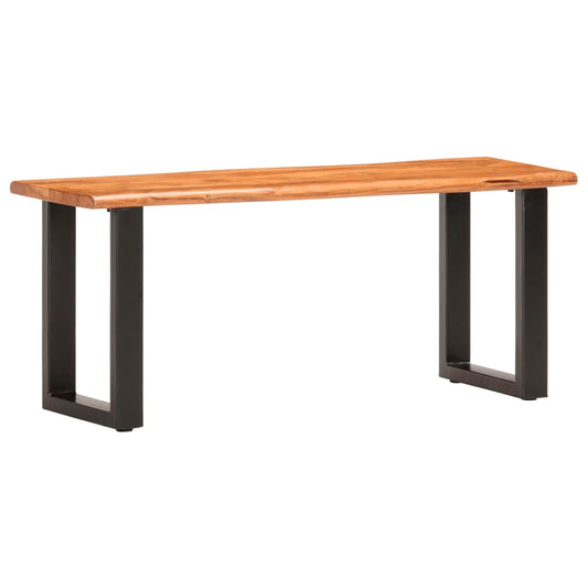 Boomstambankje 110 cm massief acaciahout en staal is nu te koop bij PeponiXL, paradijselijk wonen!