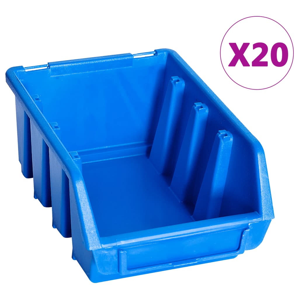 Stapelbakken 20 st kunststof blauw is nu te koop bij PeponiXL, paradijselijk wonen!