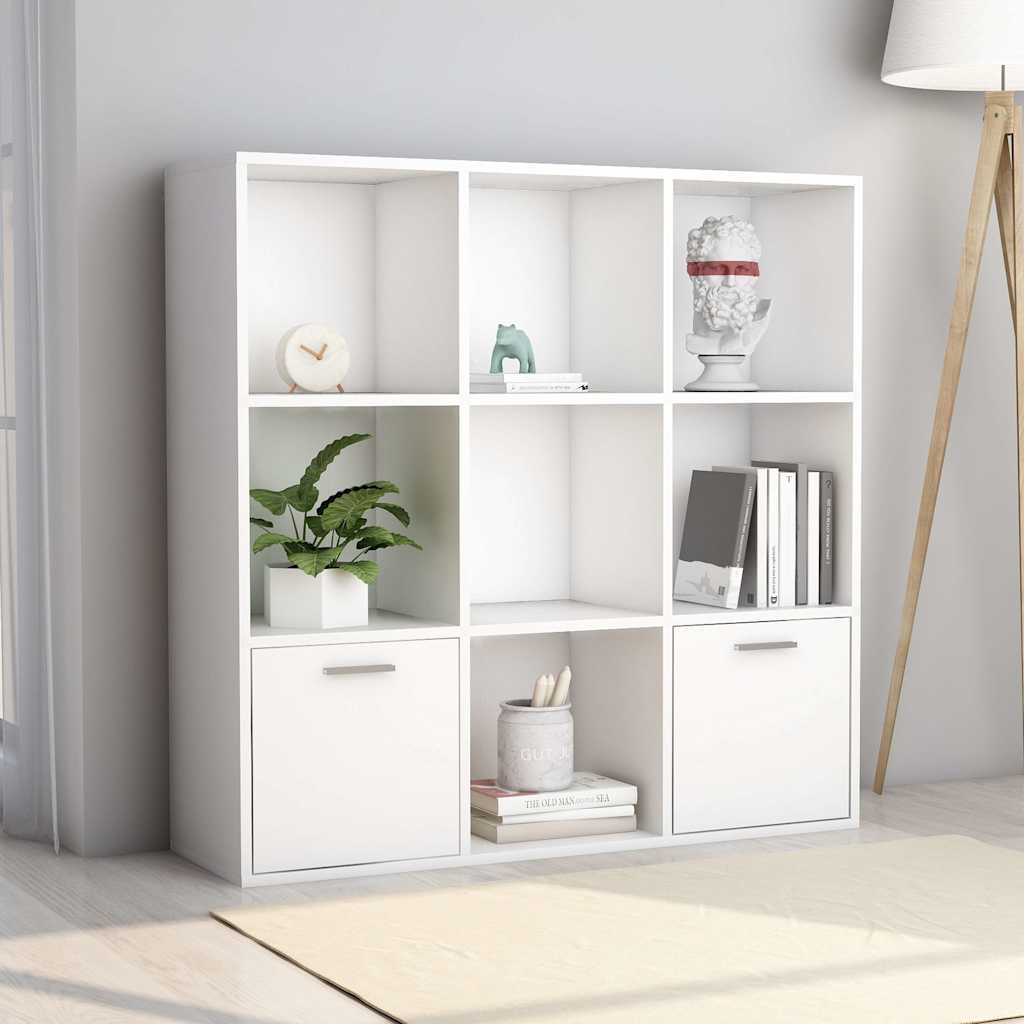 Boekenkast 98x30x98 cm bewerkt hout wit is nu te koop bij PeponiXL, paradijselijk wonen!