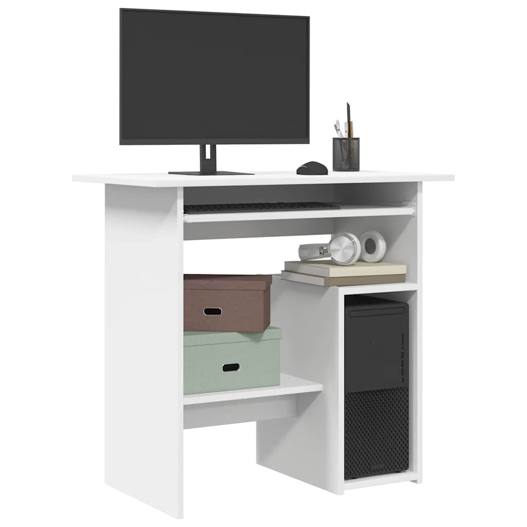 Bureau 80x45x74 cm bewerkt hout wit is nu te koop bij PeponiXL, paradijselijk wonen!