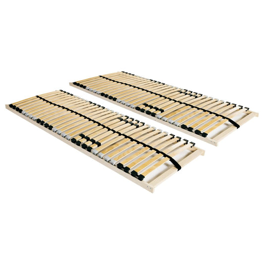 Lattenbodems 2 st met 28 latten 7 zones 90x200 cm is nu te koop bij PeponiXL, paradijselijk wonen!