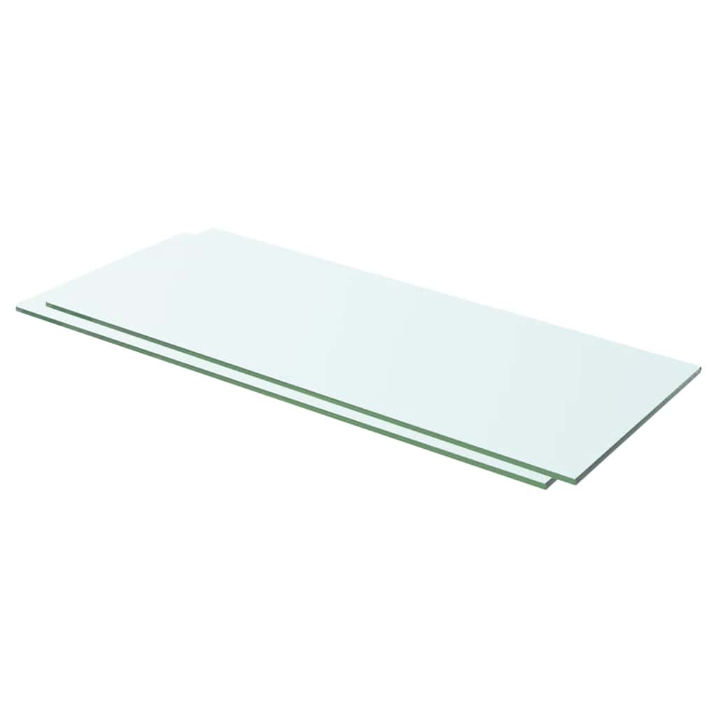 Schappen 2 st 60x20 cm glas transparant is nu te koop bij PeponiXL, paradijselijk wonen!