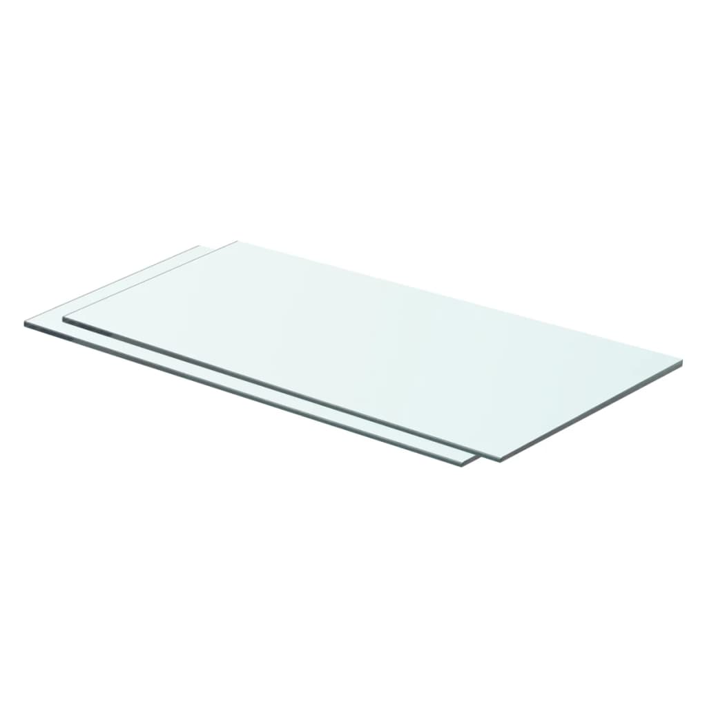 Schappen 2 st 60x25 cm glas transparant is nu te koop bij PeponiXL, paradijselijk wonen!