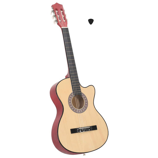Gitaar cutaway met 6 snaren western akoestisch 38" lindenhout is nu te koop bij PeponiXL, paradijselijk wonen!