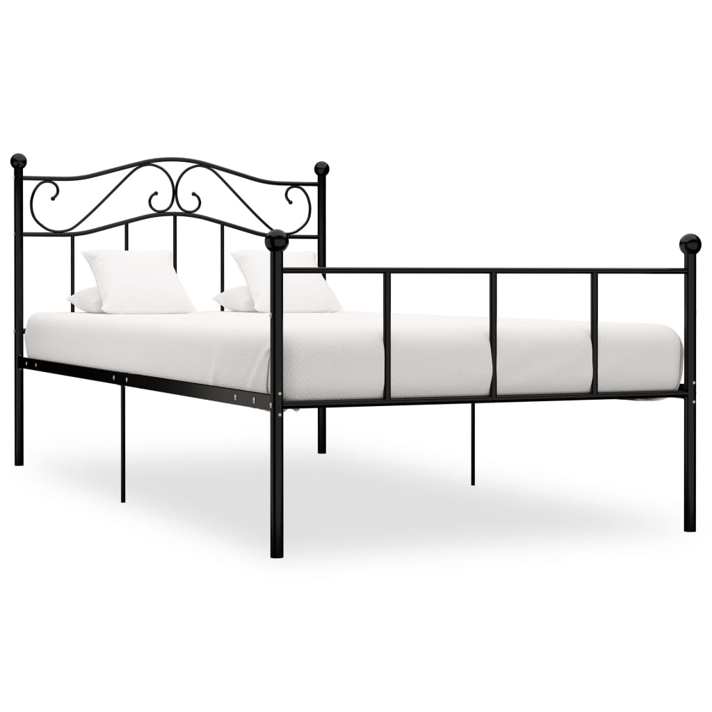 Bedframe metaal zwart 90x200 cm is nu te koop bij PeponiXL, paradijselijk wonen!