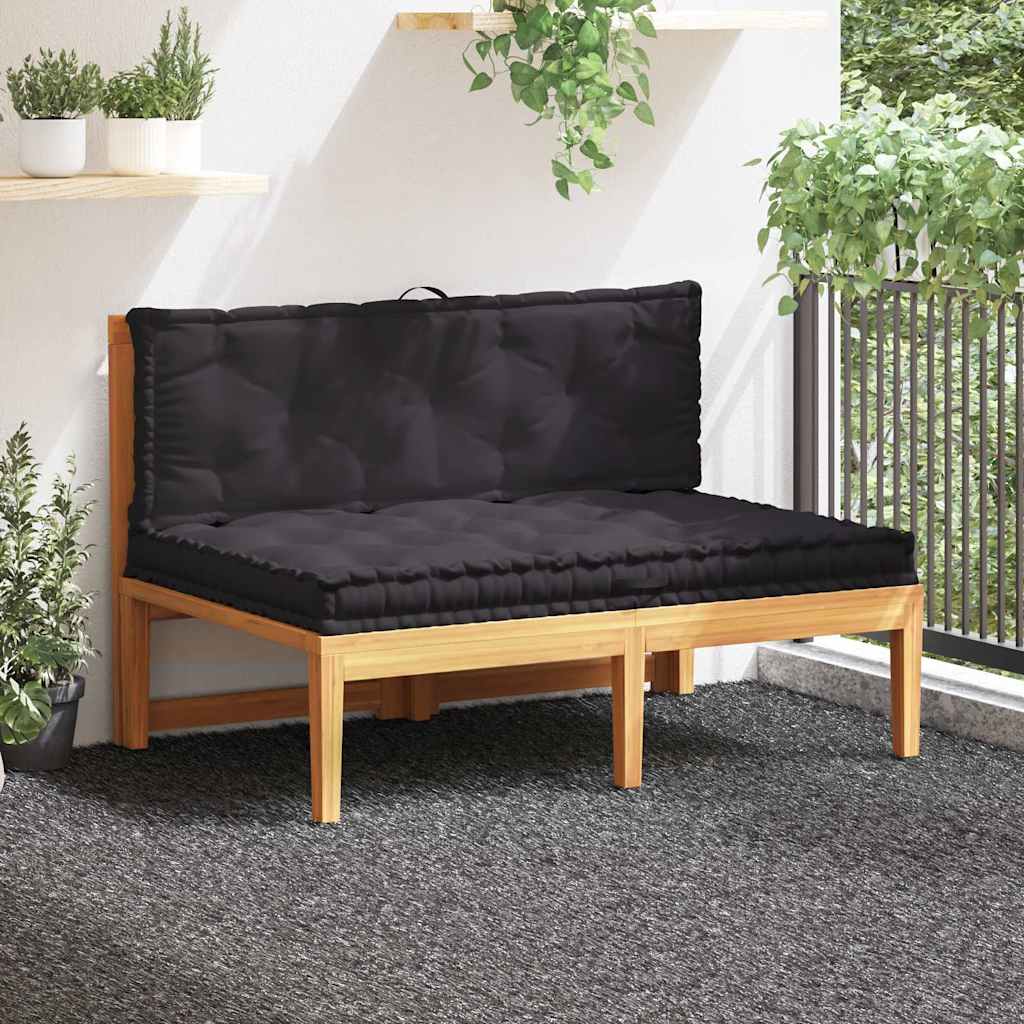 Palletvloerkussens 2 st katoen zwart is nu te koop bij PeponiXL, paradijselijk wonen!