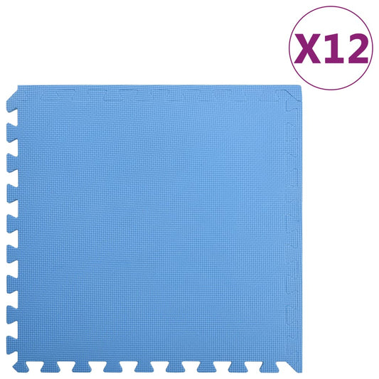 Vloermatten 12 st 4,32 ㎡ EVA-schuim blauw is nu te koop bij PeponiXL, paradijselijk wonen!
