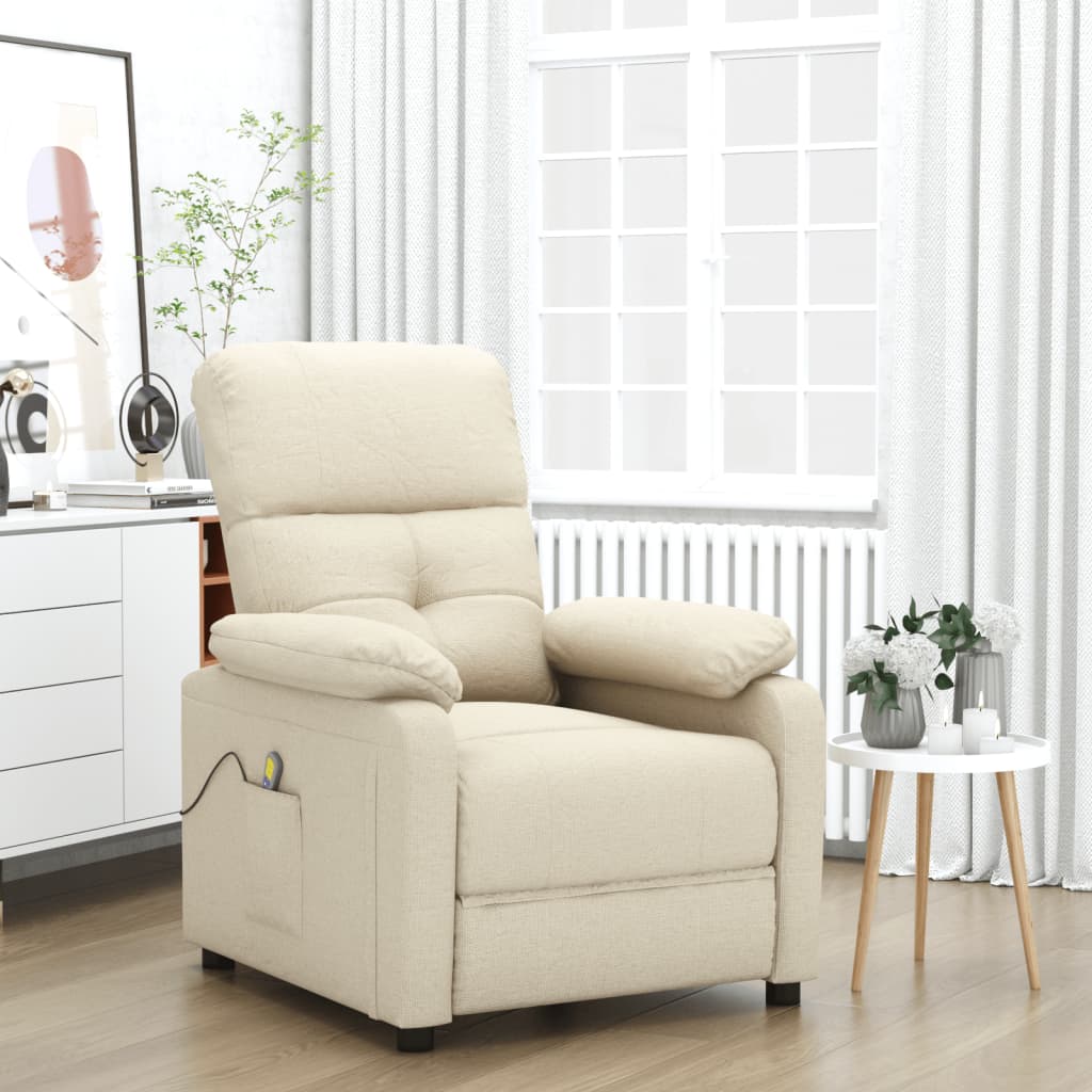 Massagestoel stof crèmekleurig is nu te koop bij PeponiXL, paradijselijk wonen!