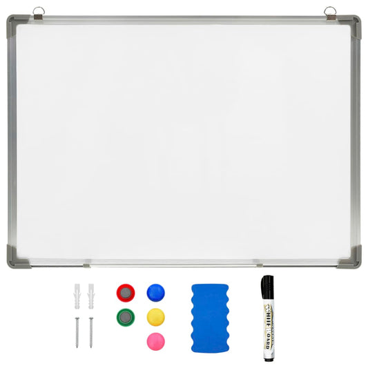 Whiteboard magnetisch 90x60 cm staal wit is nu te koop bij PeponiXL, paradijselijk wonen!