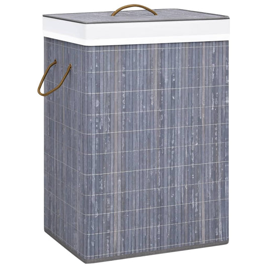 Wasmand met 1 vak bamboe grijs is nu te koop bij PeponiXL, paradijselijk wonen!