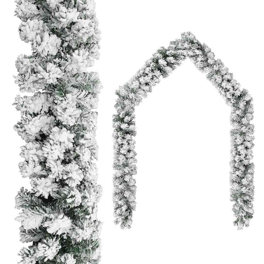 Kerstslinger met sneeuw 20 m PVC groen is nu te koop bij PeponiXL, paradijselijk wonen!