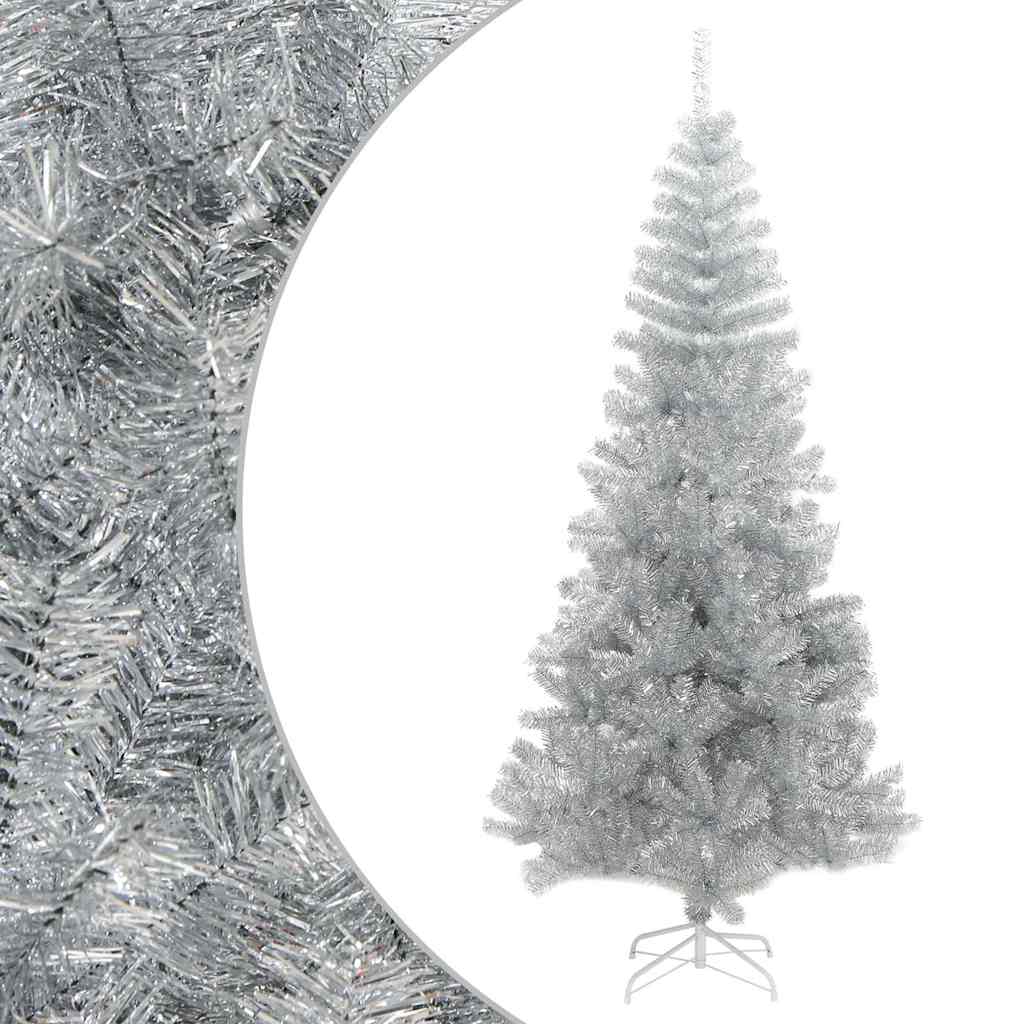 Kunstkerstboom met standaard 210 cm PET zilverkleurig is nu te koop bij PeponiXL, paradijselijk wonen!