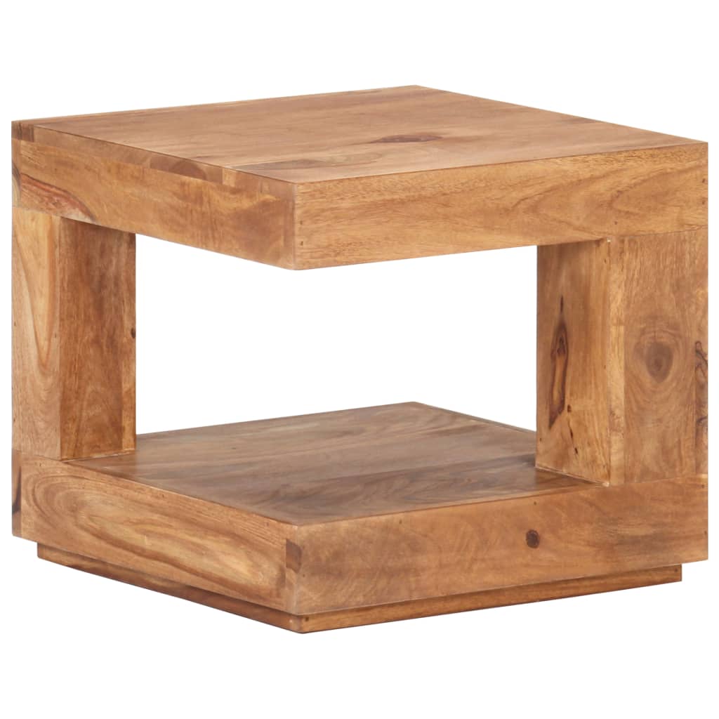 Salontafel 45x45x40 cm massief acaciahout is nu te koop bij PeponiXL, paradijselijk wonen!