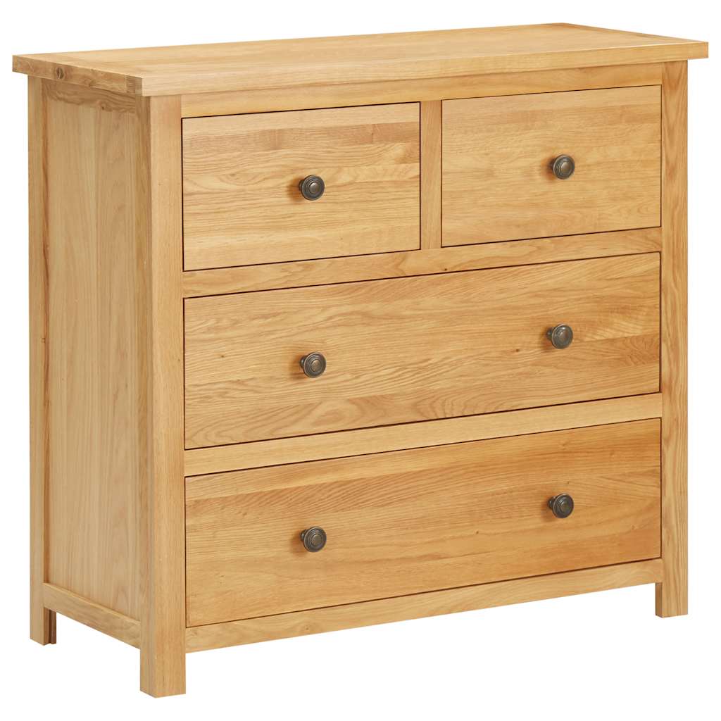 Ladekast 80x33,5x75 cm massief eikenhout is nu te koop bij PeponiXL, paradijselijk wonen!