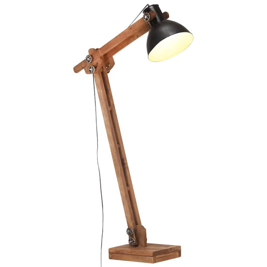 Vloerlamp E27 massief mangohout zwart is nu te koop bij PeponiXL, paradijselijk wonen!