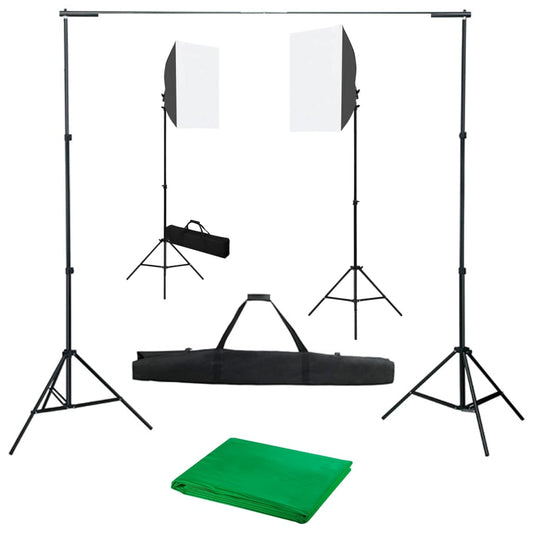 Fotostudioset met softboxlampen en achtergrond is nu te koop bij PeponiXL, paradijselijk wonen!