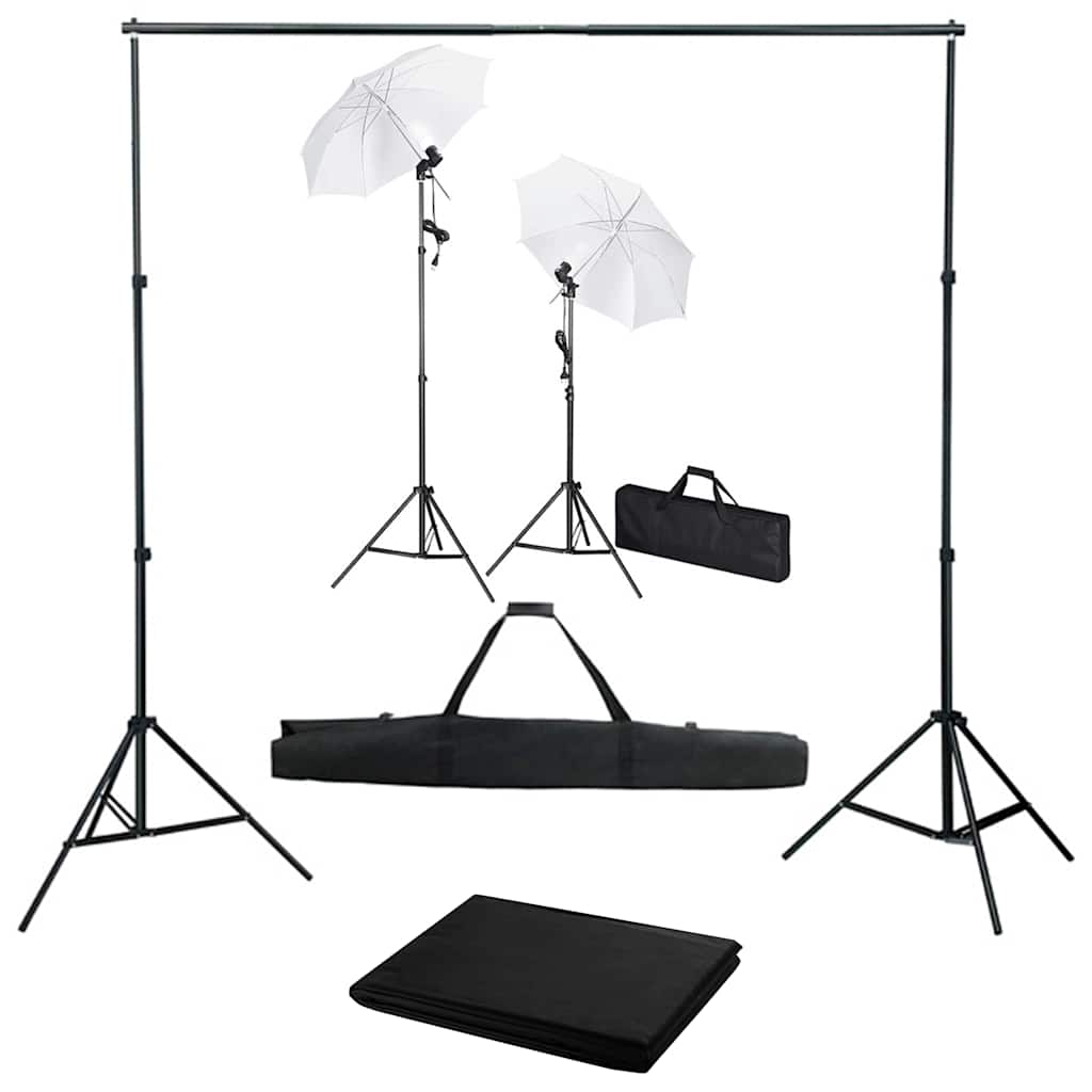 Fotostudioset met achtergrond, lampen en paraplu's is nu te koop bij PeponiXL, paradijselijk wonen!