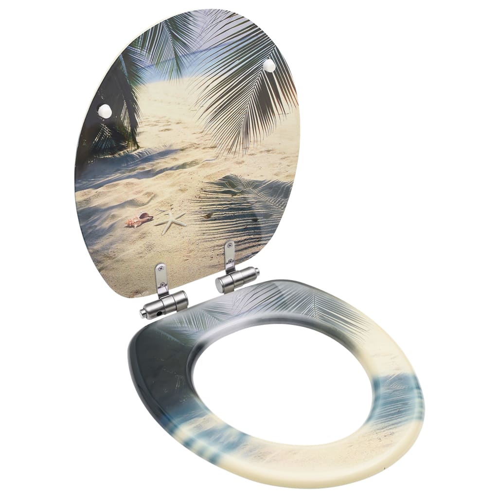 Toiletbril met soft-close deksel strand MDF is nu te koop bij PeponiXL, paradijselijk wonen!