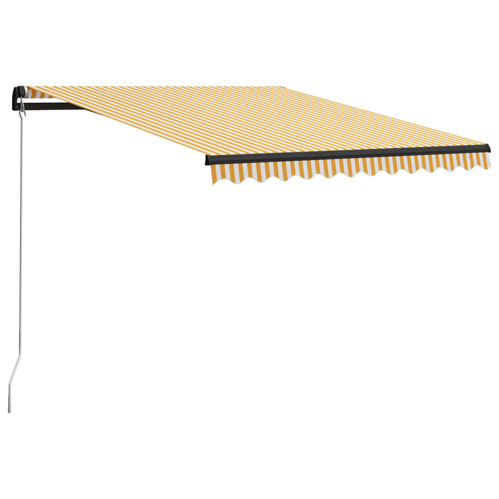 Luifel handmatig uittrekbaar 300x250 cm geel en wit is nu te koop bij PeponiXL, paradijselijk wonen!