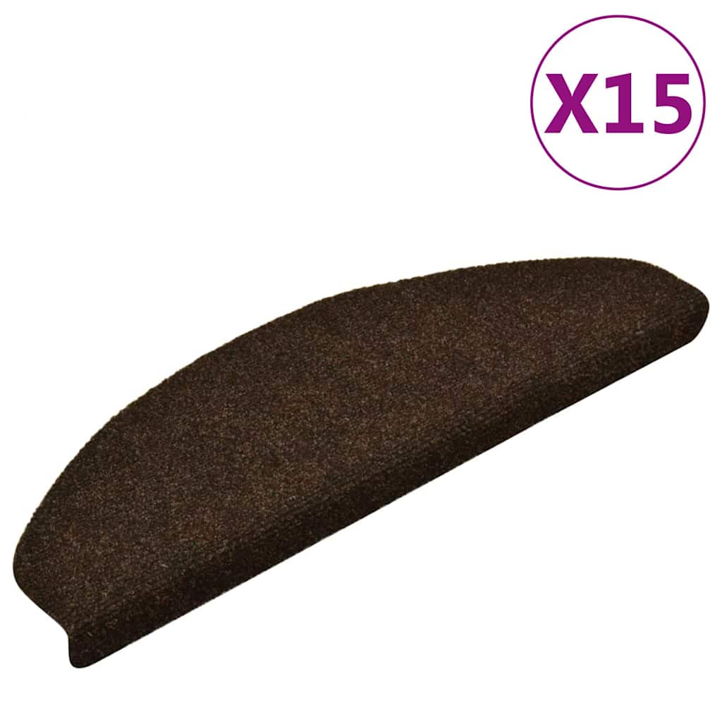 Trapmatten Zelfklevend 15 stuks 65x21x4 cm Bruin Halfrond Groot is nu te koop bij PeponiXL, paradijselijk wonen!