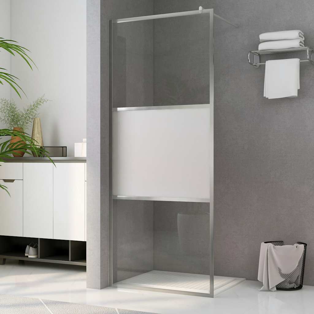Inloopdouchewand halfmat 80x195 cm ESG-glas is nu te koop bij PeponiXL, paradijselijk wonen!